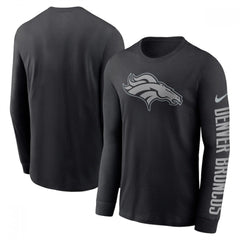 Men's Denver Broncos Black Long Sleeve T-Shirt 