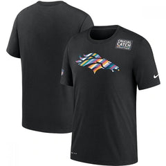 Men's Denver Broncos 2020 Black Sideline Crucial Catch Performance T-Shirt 