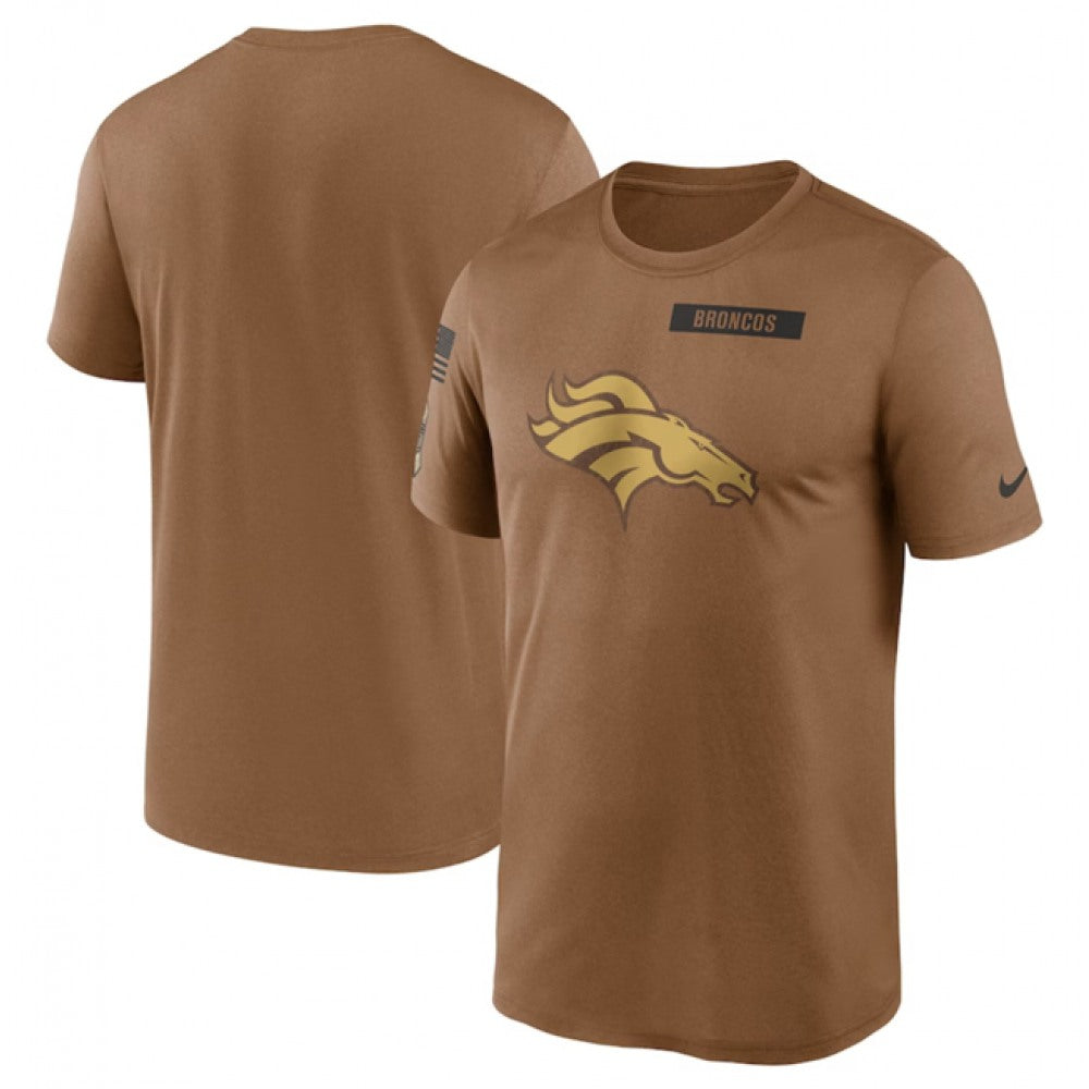 Men's Denver Broncos 2023 Brown Salute To Service Legend Performance T-Shirt 