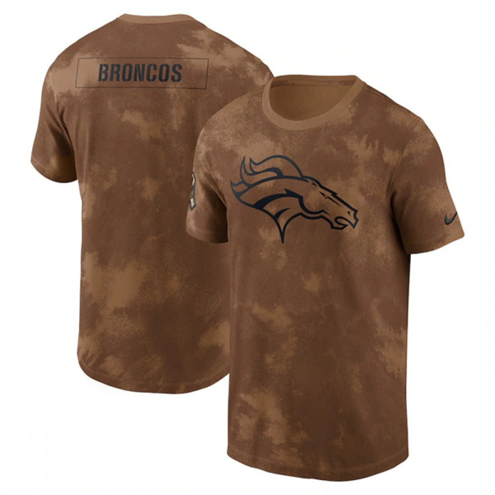 Men's Denver Broncos 2023 Brown Salute To Service Sideline T-Shirt 