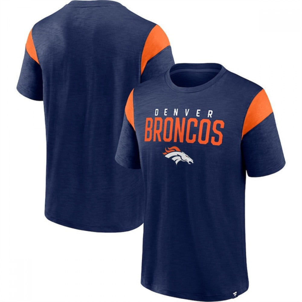 Men's Denver Broncos Navy/Orange Home Stretch Team T-Shirt 