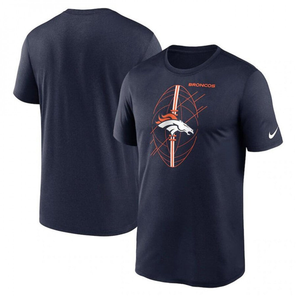 Men's Denver Broncos Navy Legend Icon Performance T-Shirt 