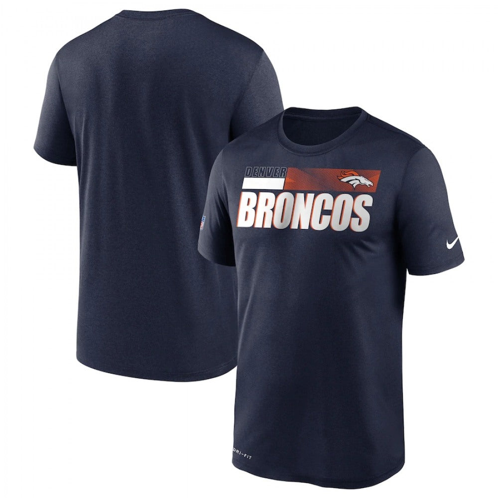 Men's Denver Broncos 2020 Navy Sideline Impact Legend Performance T-Shirt 