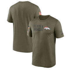 Men's Denver Broncos Olive 2022 Salute to Service Legend Team T-Shirt 