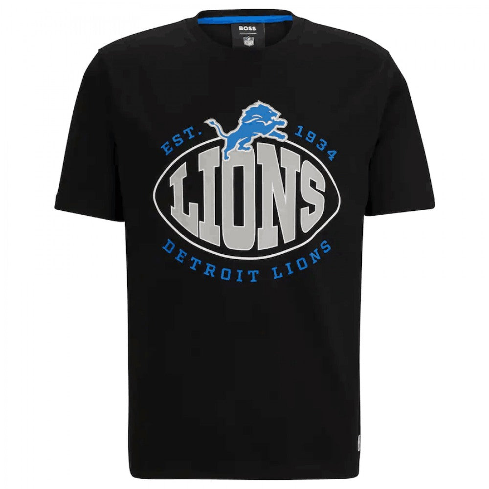 Men's Detroit Lions Black BOSS X Trap T-Shirt 