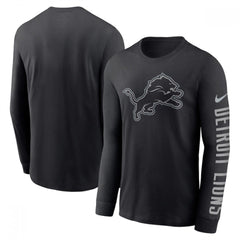 Men's Detroit Lions Black Long Sleeve T-Shirt 