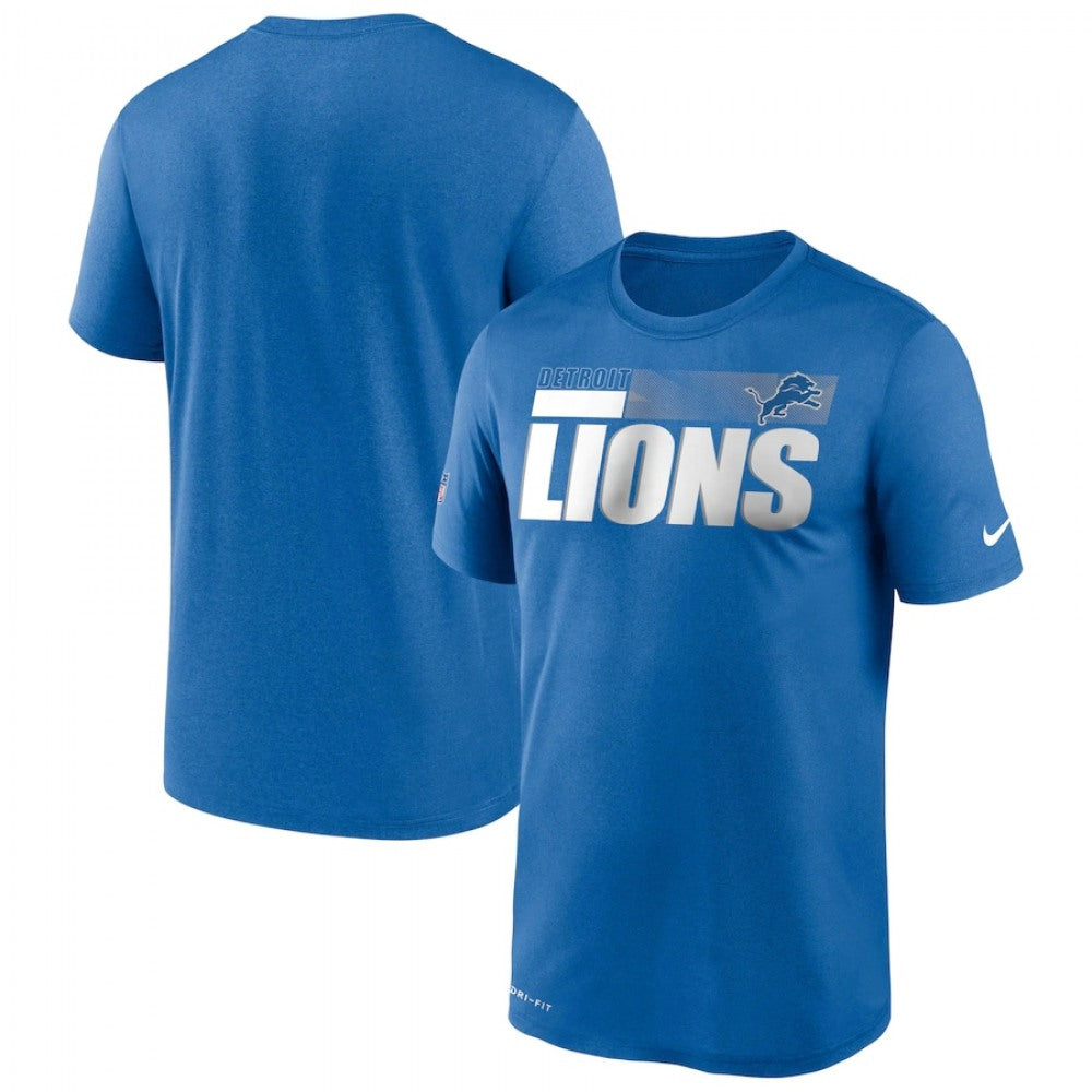 Men's Detroit Lions 2020 Blue Sideline Impact Legend Performance T-Shirt 