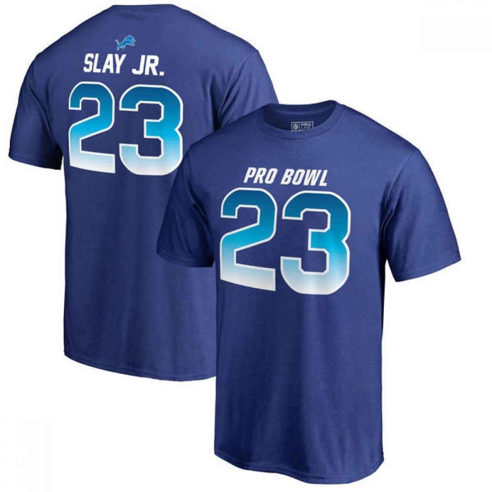 Lions Darius #23 Slay Jr AFC Pro Line 2018 NFL Pro Bowl Royal T-Shirt 