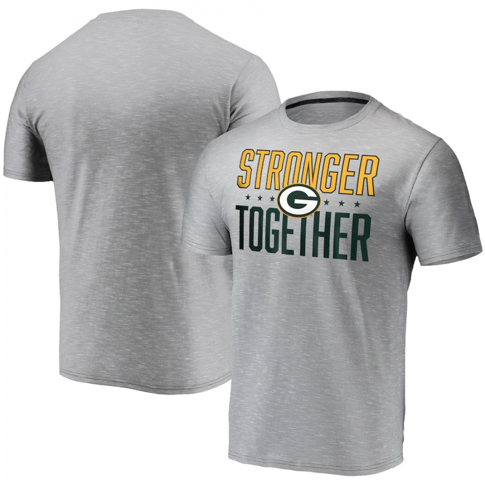 Men's Green Bay Packers Grey Stronger Together T-Shirt 