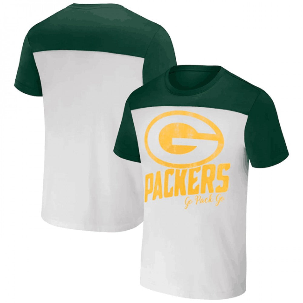 Men's Green Bay Packers Cream/Green x Darius Rucker Collection Colorblocked T-Shirt 