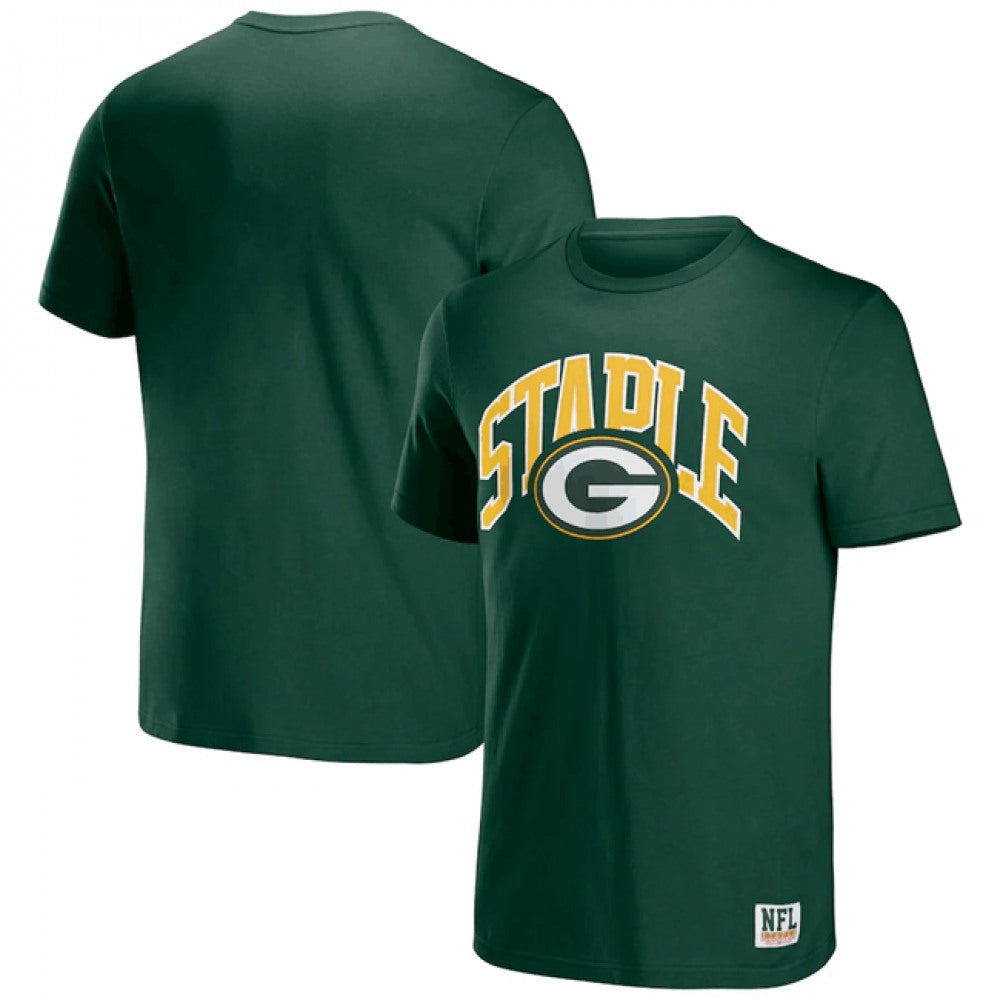Men's Green Bay Packers x Staple Green Logo Lockup T-Shirt 