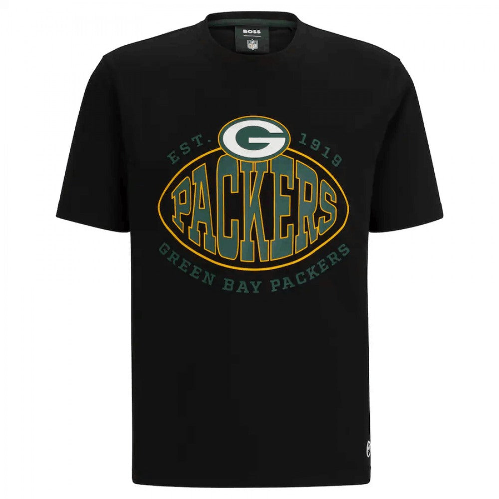Men's Green Bay Packers Black BOSS X Trap T-Shirt 