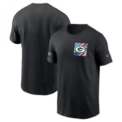 Men's Green Bay Packers Black 2023 Crucial Catch Sideline Tri-Blend T-Shirt 