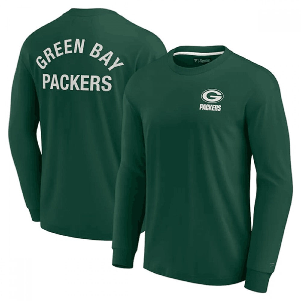 Men's Green Bay Packers Green Signature Unisex Super Soft Long Sleeve T-Shirt 