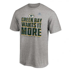 Men's Green Bay Packers Heather Gray 2020 NFL Playoffs Bound Shift NFL T-Shirt 