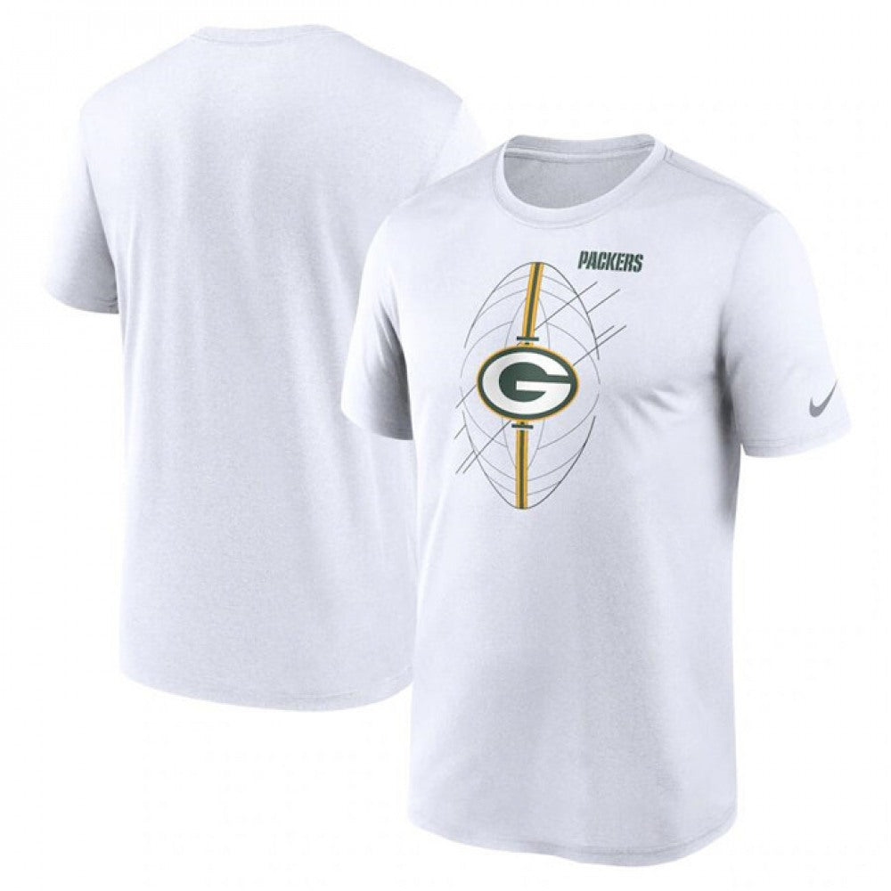 Men's Green Bay Packers White Legend Icon Performance T-Shirt 