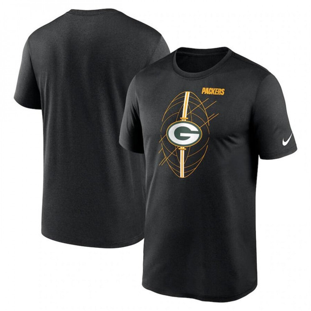 Men's Green Bay Packers Black Legend Icon Performance T-Shirt 
