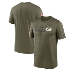 Men's Green Bay Packers Olive 2022 Salute to Service Legend Team T-Shirt 