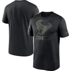 Men's Houston Texans 2020 Black Salute To Service Performance T-Shirt 
