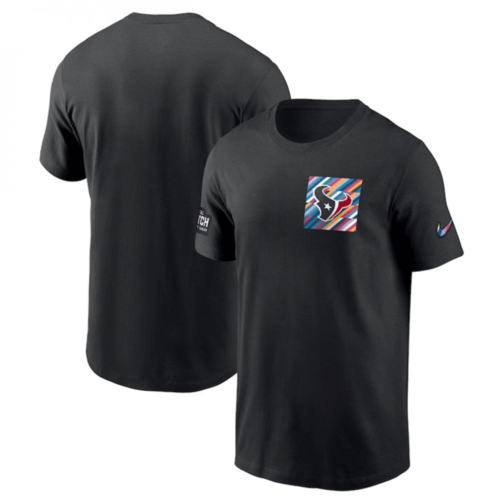 Men's Houston Texans Black 2023 Crucial Catch Sideline Tri-Blend T-Shirt 