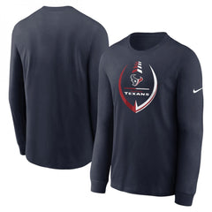 Men's Houston Texans Navy Icon Legend Performance Long Sleeve T-Shirt 