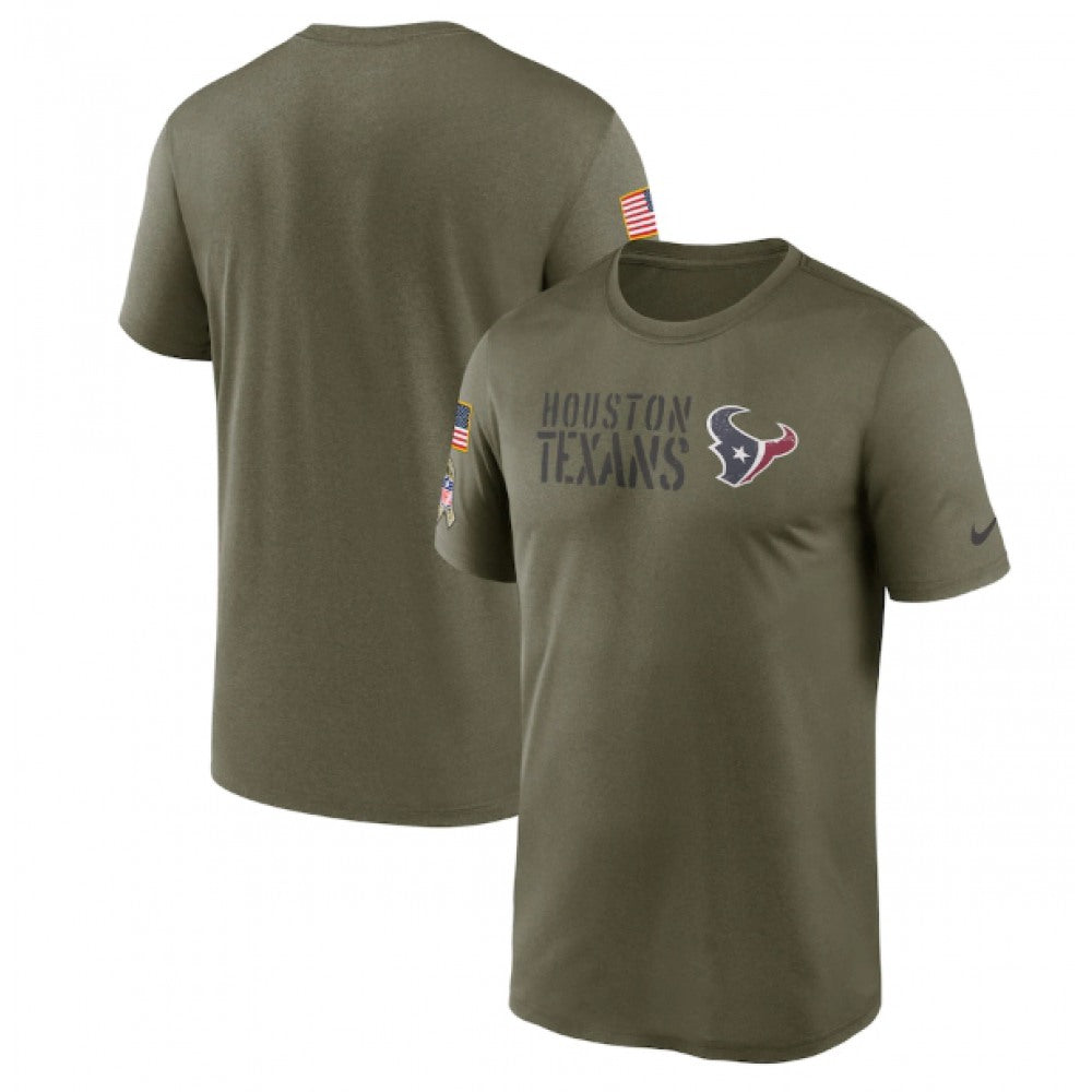 Men's Houston Texans Olive 2022 Salute to Service Legend Team T-Shirt 