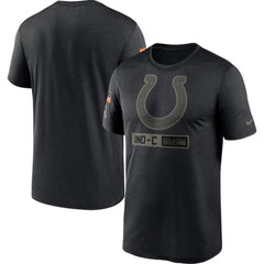 Men's Indianapolis Colts 2020 Black Salute To Service Performance T-Shirt 