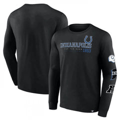 Men's Indianapolis Colts Black High Whip Pitcher Long Sleeve T-Shirt 