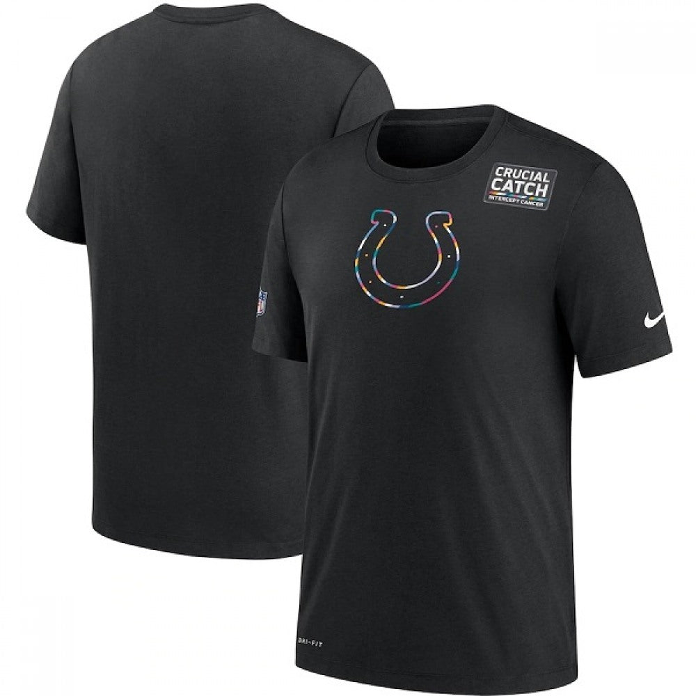 Men's Indianapolis Colts 2020 Black Sideline Crucial Catch Performance T-Shirt 