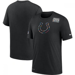 Men's Indianapolis Colts 2020 Black Sideline Crucial Catch Performance T-Shirt 