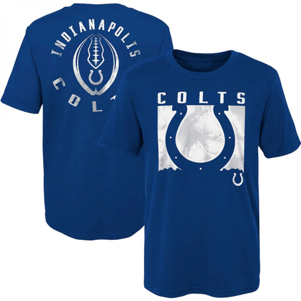 Men's Indianapolis Colts Blue Preschool Liquid Camo Logo T-Shirt 