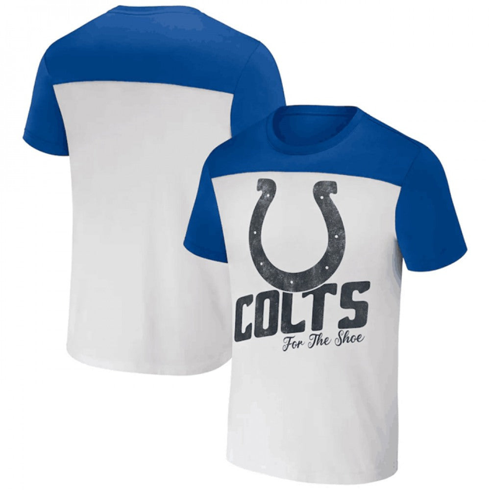 Men's Indianapolis Colts Cream/Blue x Darius Rucker Collection Colorblocked T-Shirt 