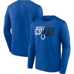 Men's Indianapolis Colts Blue One Two Long Sleeve T-Shirt 