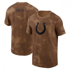 Men's Indianapolis Colts 2023 Brown Salute To Service Sideline T-Shirt 