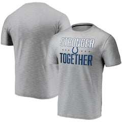 Men's Indianapolis Colts Grey Charcoal Stronger Together T-Shirt 