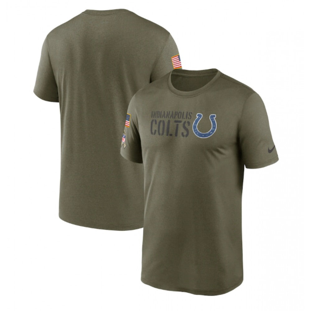 Men's Indianapolis Colts Olive 2022 Salute to Service Legend Team T-Shirt 