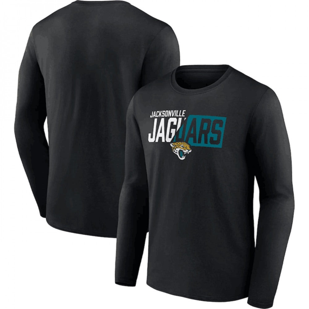 Men's Jacksonville Jaguars Black One Two Long Sleeve T-Shirt 