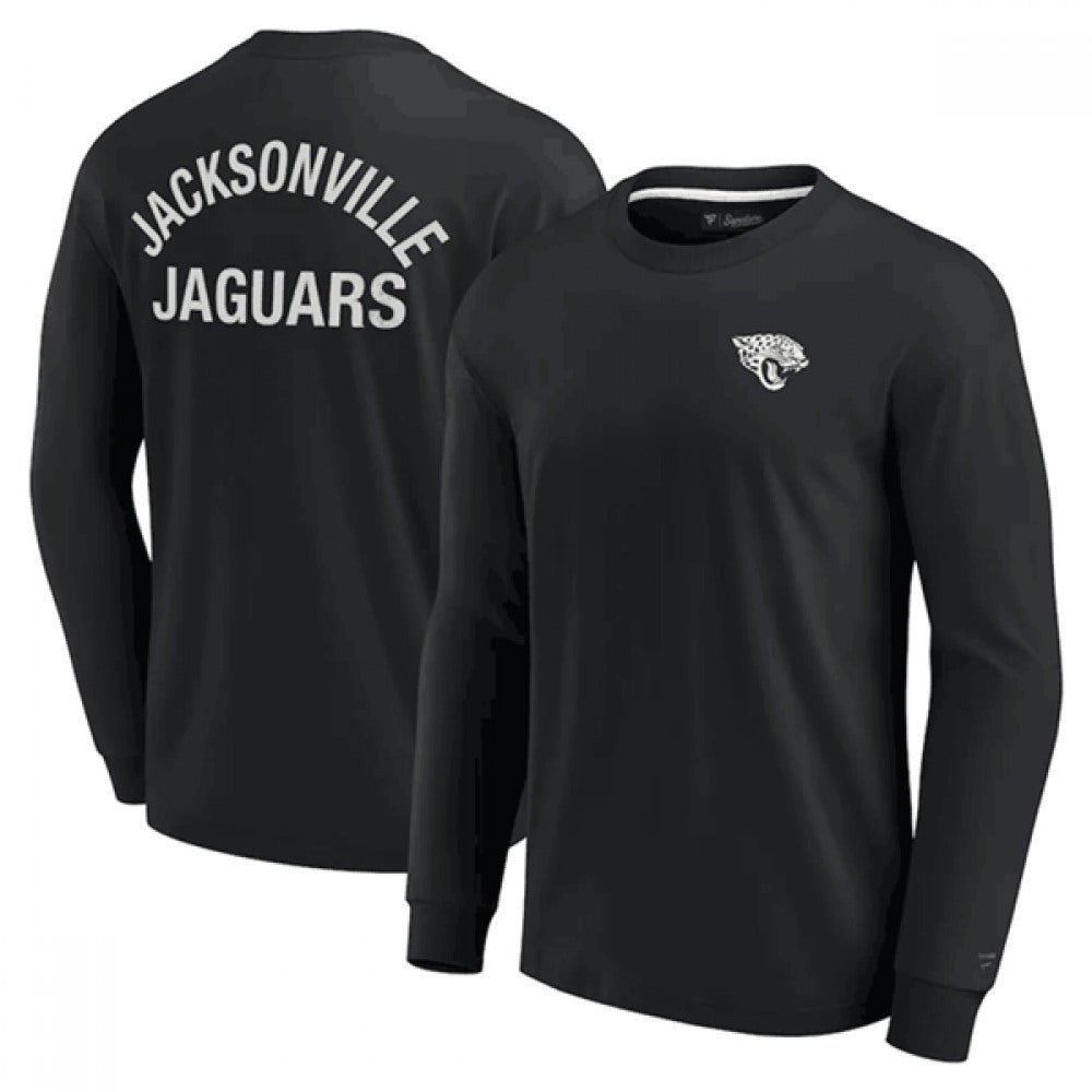 Men's Jacksonville Jaguars Black Signature Unisex Super Soft Long Sleeve T-Shirt 