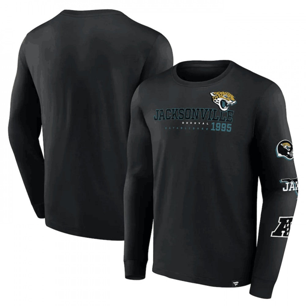 Men's Jacksonville Jaguars Black High Whip Pitcher Long Sleeve T-Shirt 