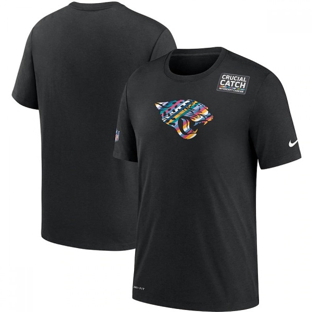 Men's Jacksonville Jaguars 2020 Black Sideline Crucial Catch Performance T-Shirt 