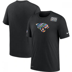 Men's Jacksonville Jaguars 2020 Black Sideline Crucial Catch Performance T-Shirt 