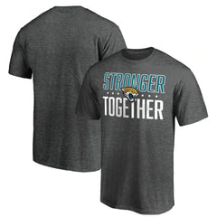 Men's Jacksonville Jaguars Heather Charcoal Stronger Together T-Shirt 