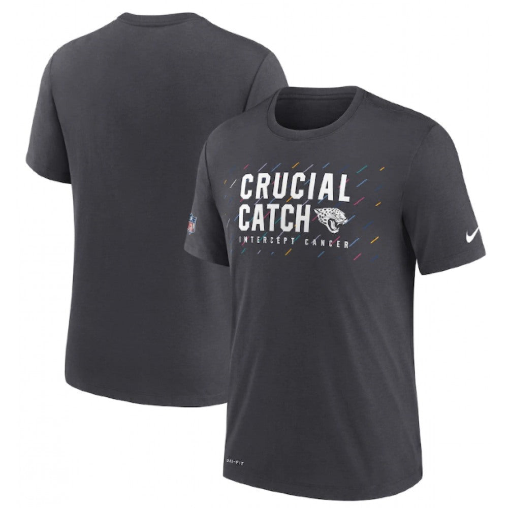 Men's Jacksonville Jaguars Charcoal 2021 Crucial Catch Performance T-Shirt 