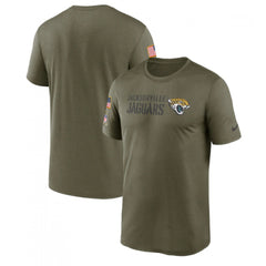 Men's Jacksonville Jaguars Olive 2022 Salute to Service Legend Team T-Shirt 