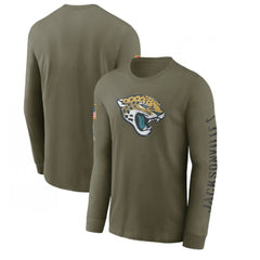 Men's Jacksonville Jaguars Olive 2022 Salute to Service Long Sleeve T-Shirt 