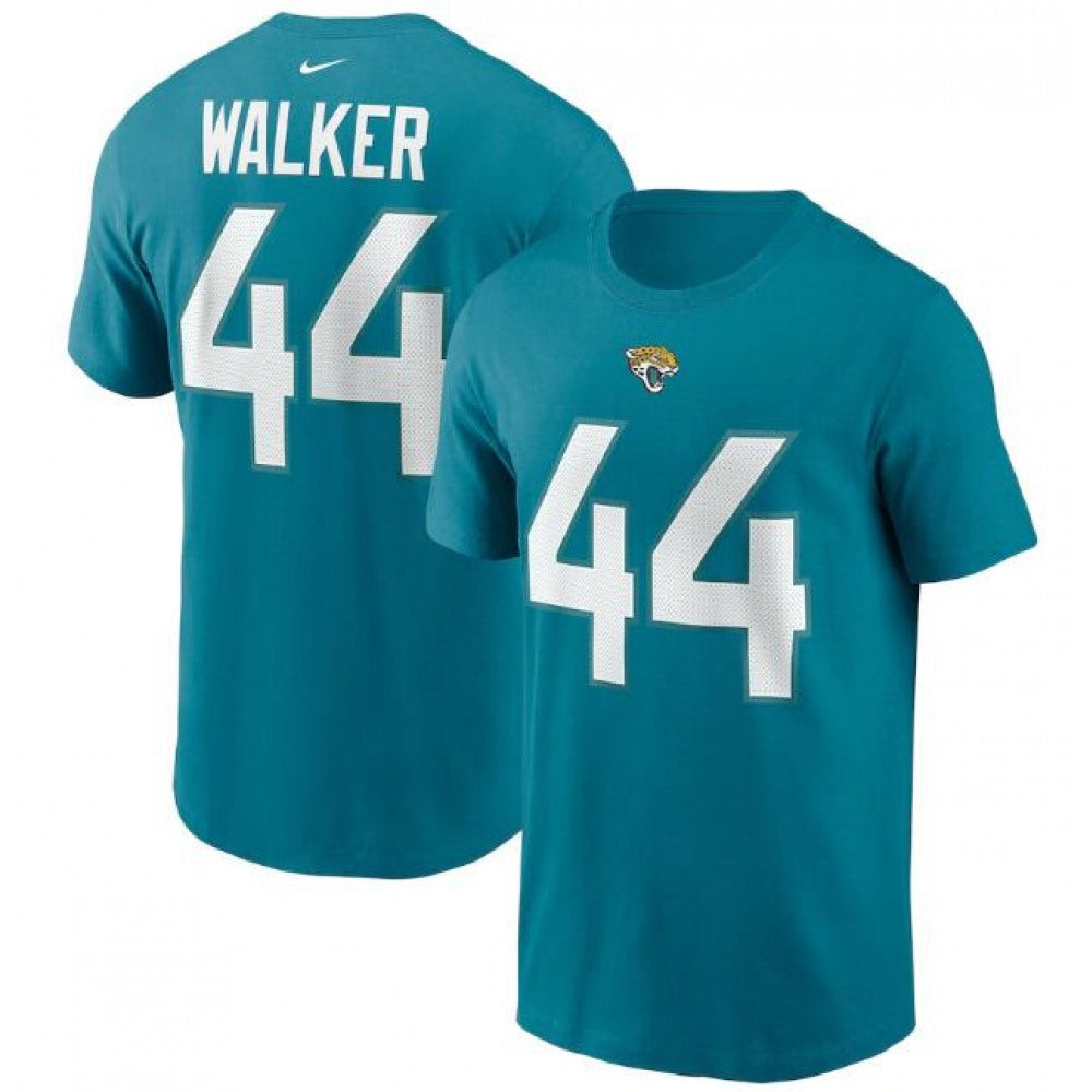 Men's Jacksonville Jaguars #44 Travon Walker 2022 Teal NFL Draft First Round Pick Player Name & Number T-Shirt 