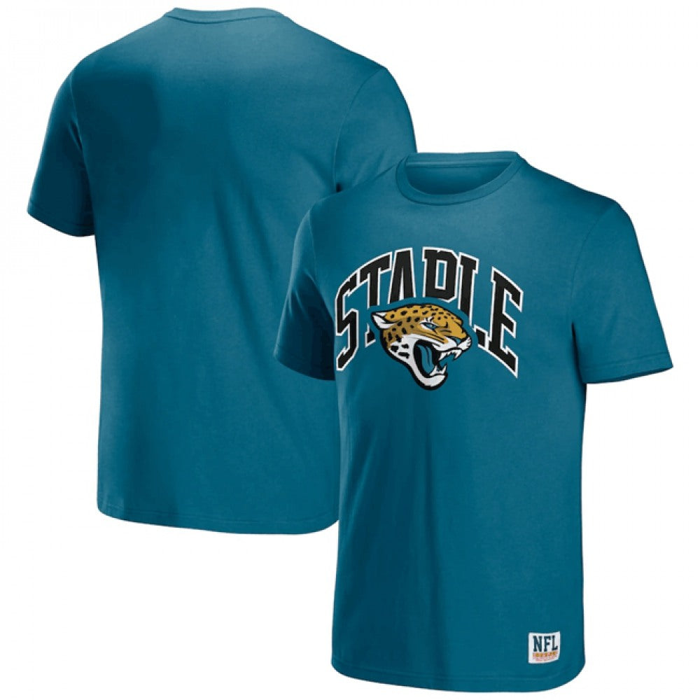 Men's Jacksonville Jaguars x Staple Teal Logo Lockup T-Shirt 