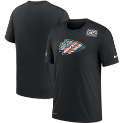 Men's Kansas City Chiefs 2020 Black Sideline Crucial Catch Performance T-Shirt 