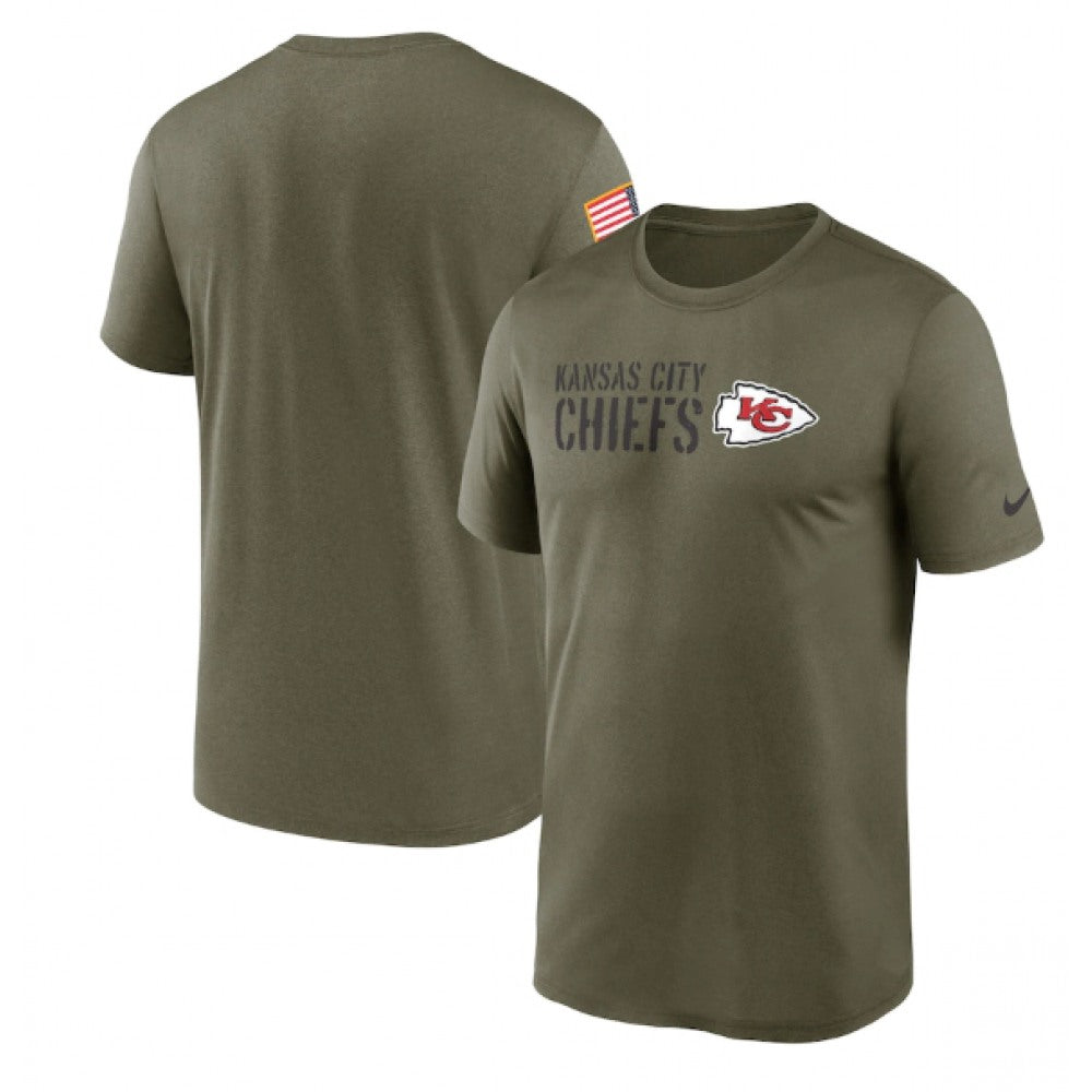 Men's Kansas City Chiefs Olive 2022 Salute to Service Legend Team T-Shirt 