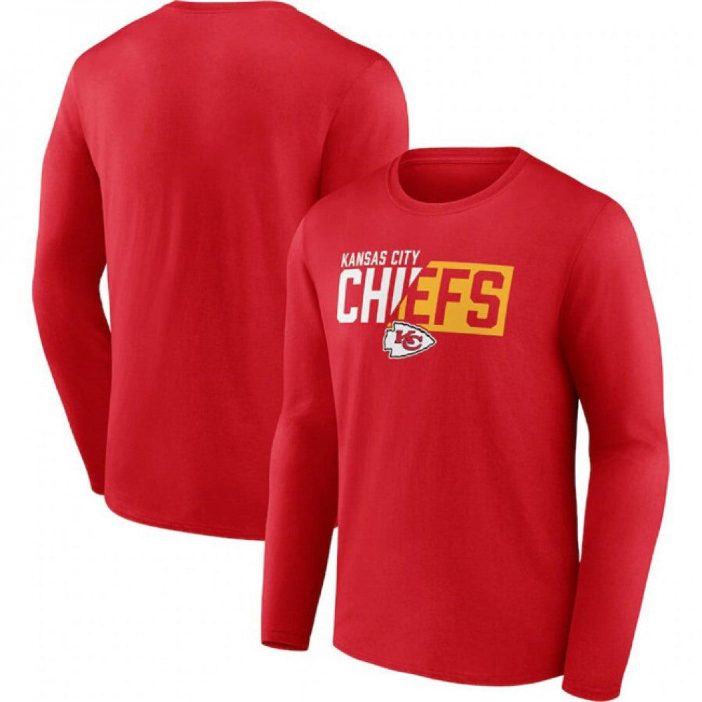 Men's Kansas City Chiefs Red One Two Long Sleeve T-Shirt 